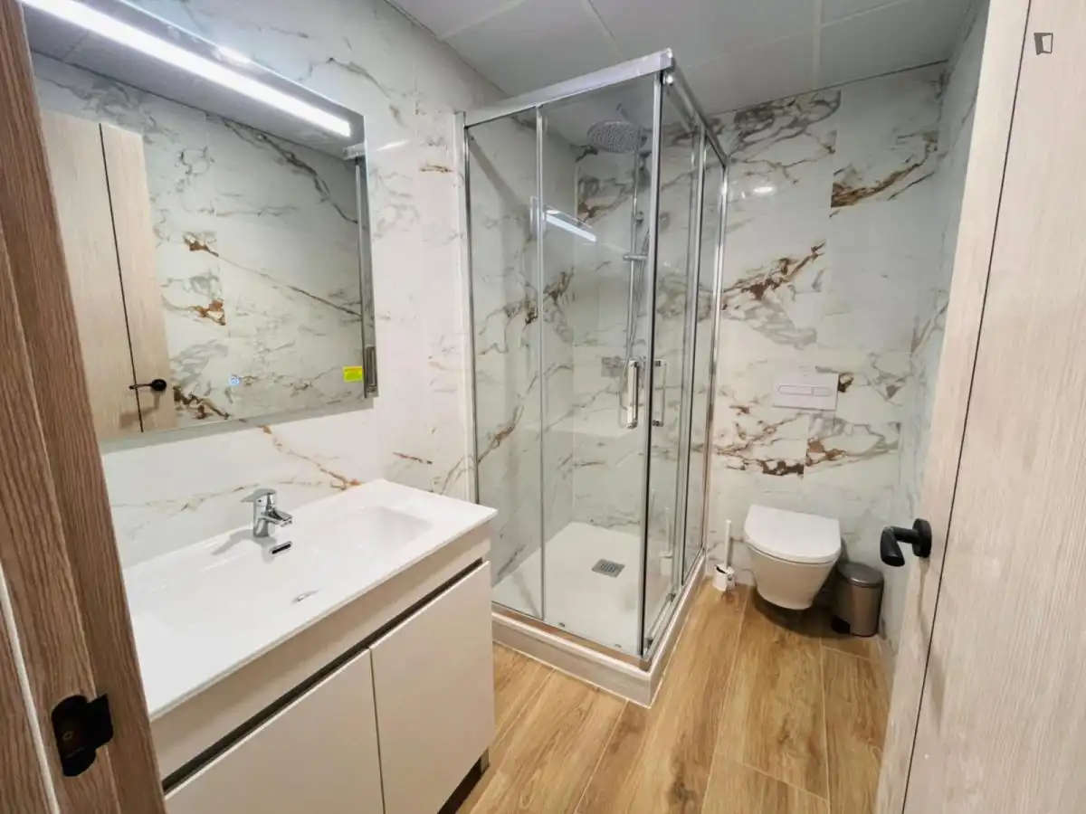 Baño de Apartamento de alquiler en Madrid con Aire acondicionado, Calefacción y Amueblado