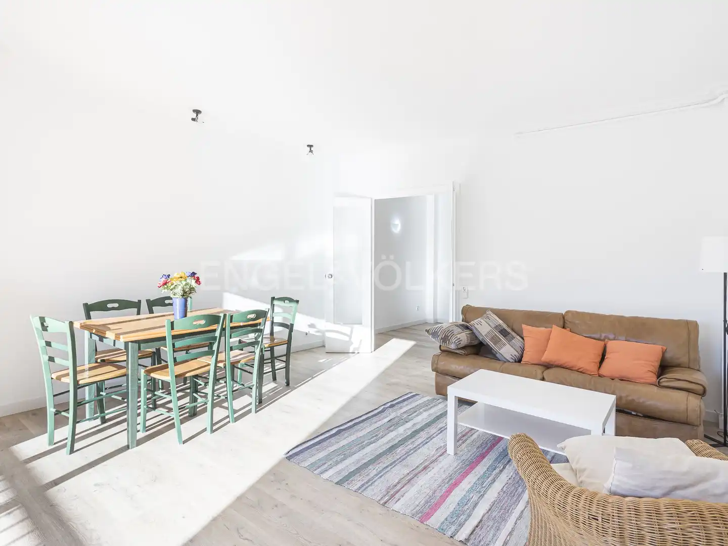 Sala de estar de Piso de alquiler en Barcelona con Calefacción, Parquet y Balcón