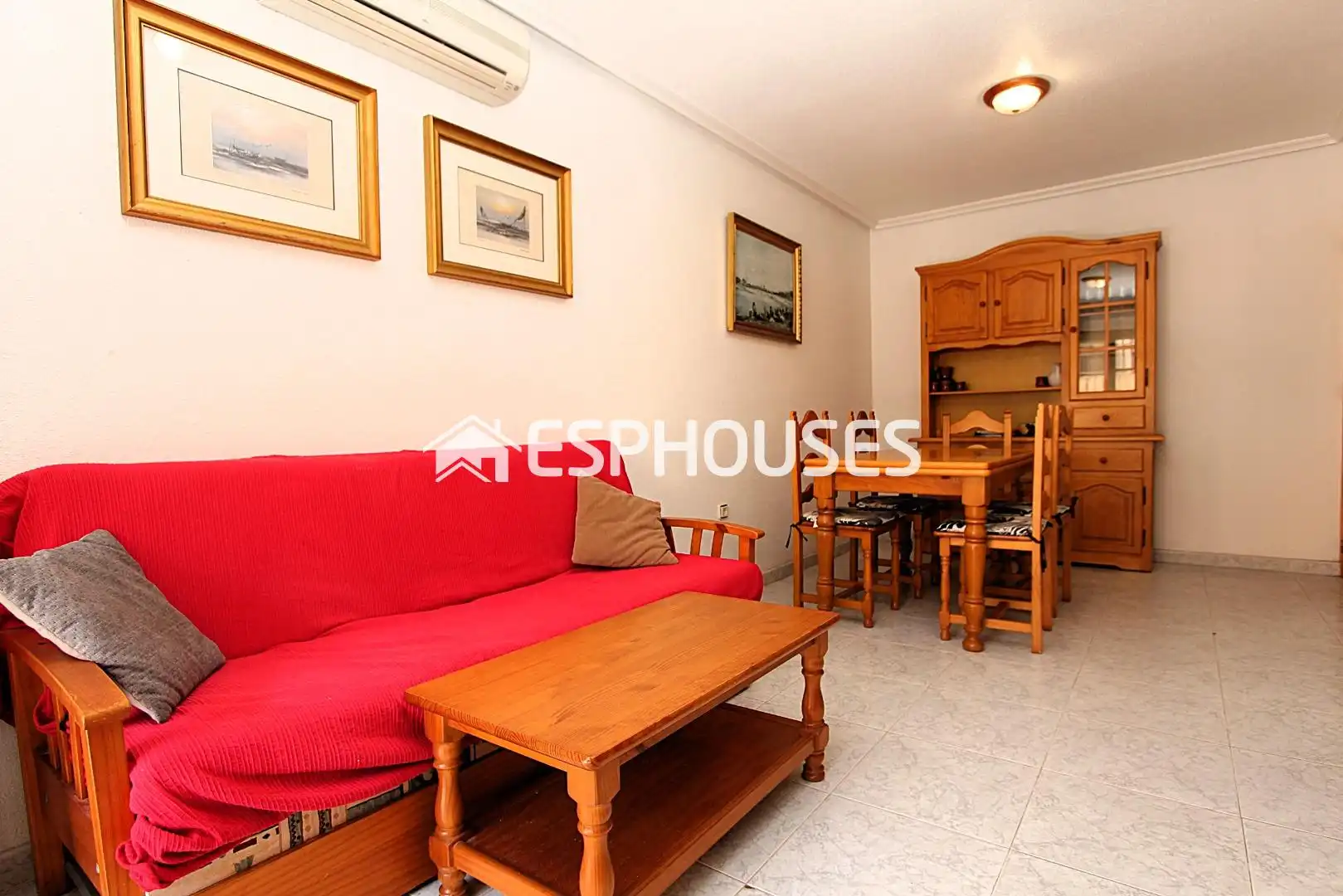 Sala de estar de Apartamento en venta en Guardamar del Segura con Aire acondicionado, Trastero y Amueblado