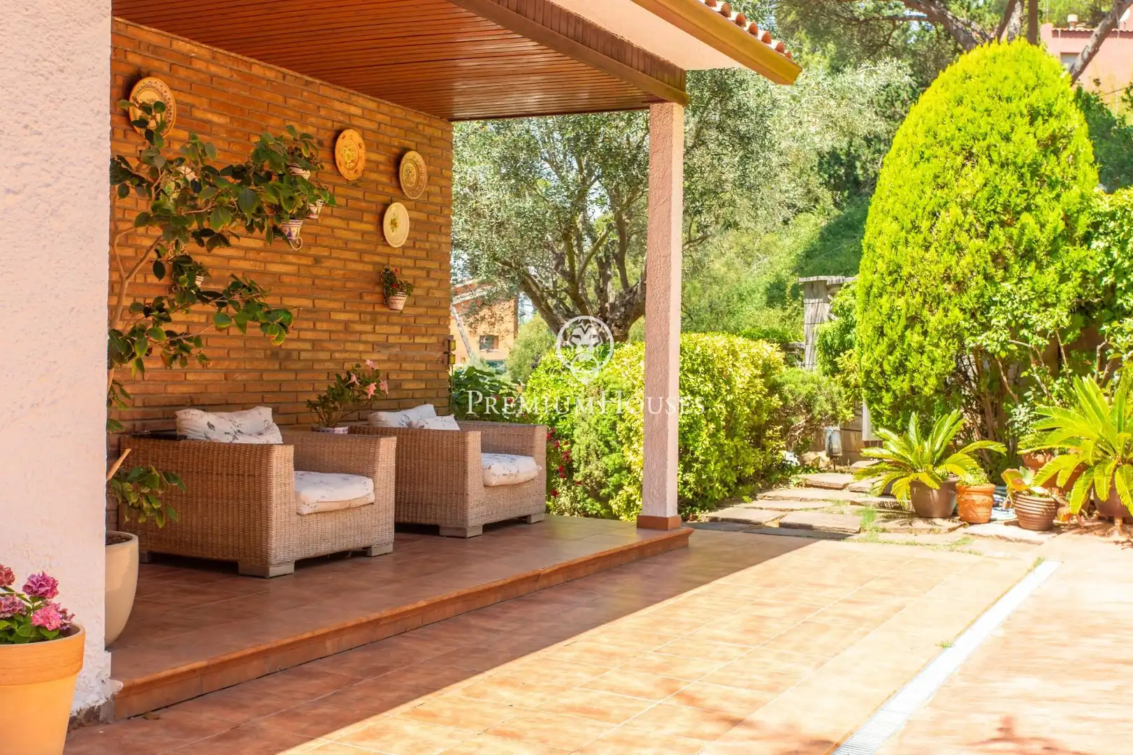 Terraza de Casa o chalet en venta en Vallromanes con Calefacción, Jardín privado y Terraza