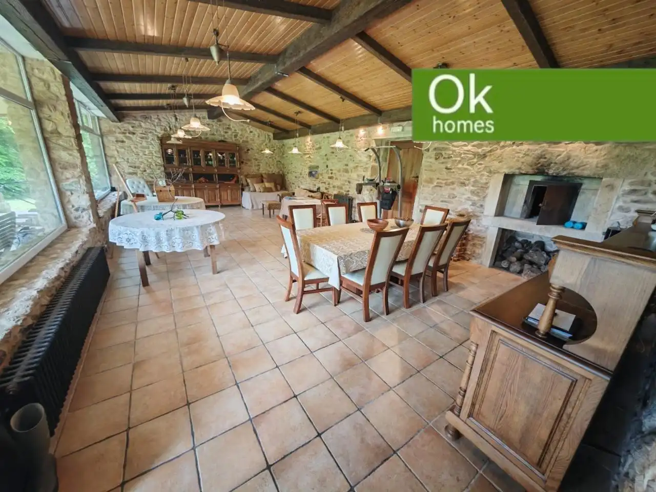 Terrasse von Country house zum Verkauf in Sobrado (A Coruña) mit Heizung, Privatgarten und Parkett