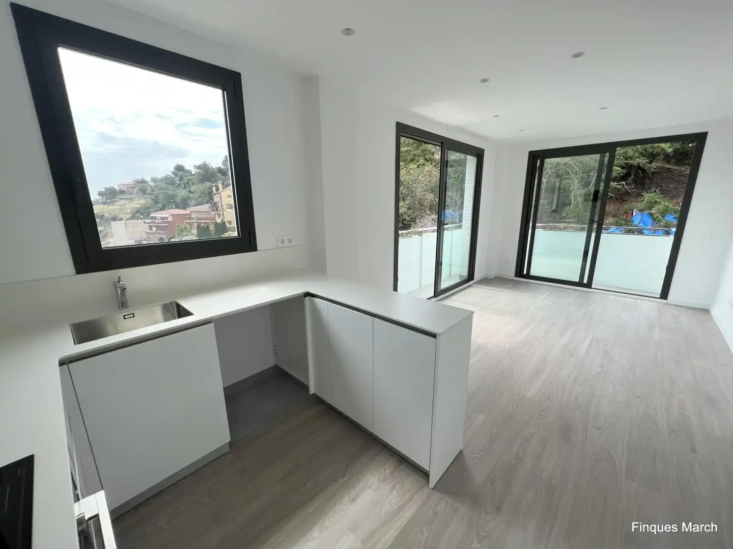 Cocina de Piso de alquiler en Barcelona con Aire acondicionado, Calefacción y Parquet
