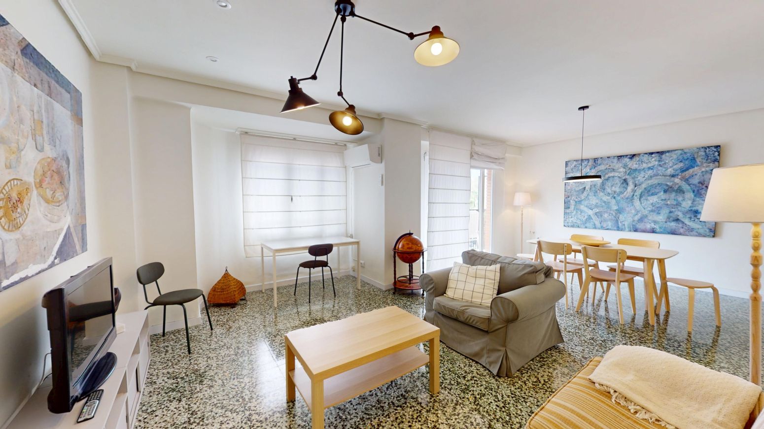 Sala d'estar de Pis de lloguer en  Valencia Capital amb Calefacció i Balcó