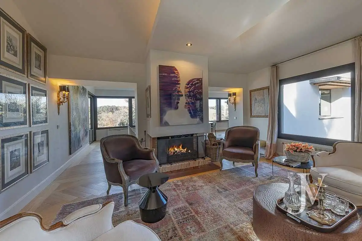 Sala de estar de Casa o chalet en venta en Ciudalcampo con Aire acondicionado, Calefacción y Jardín privado