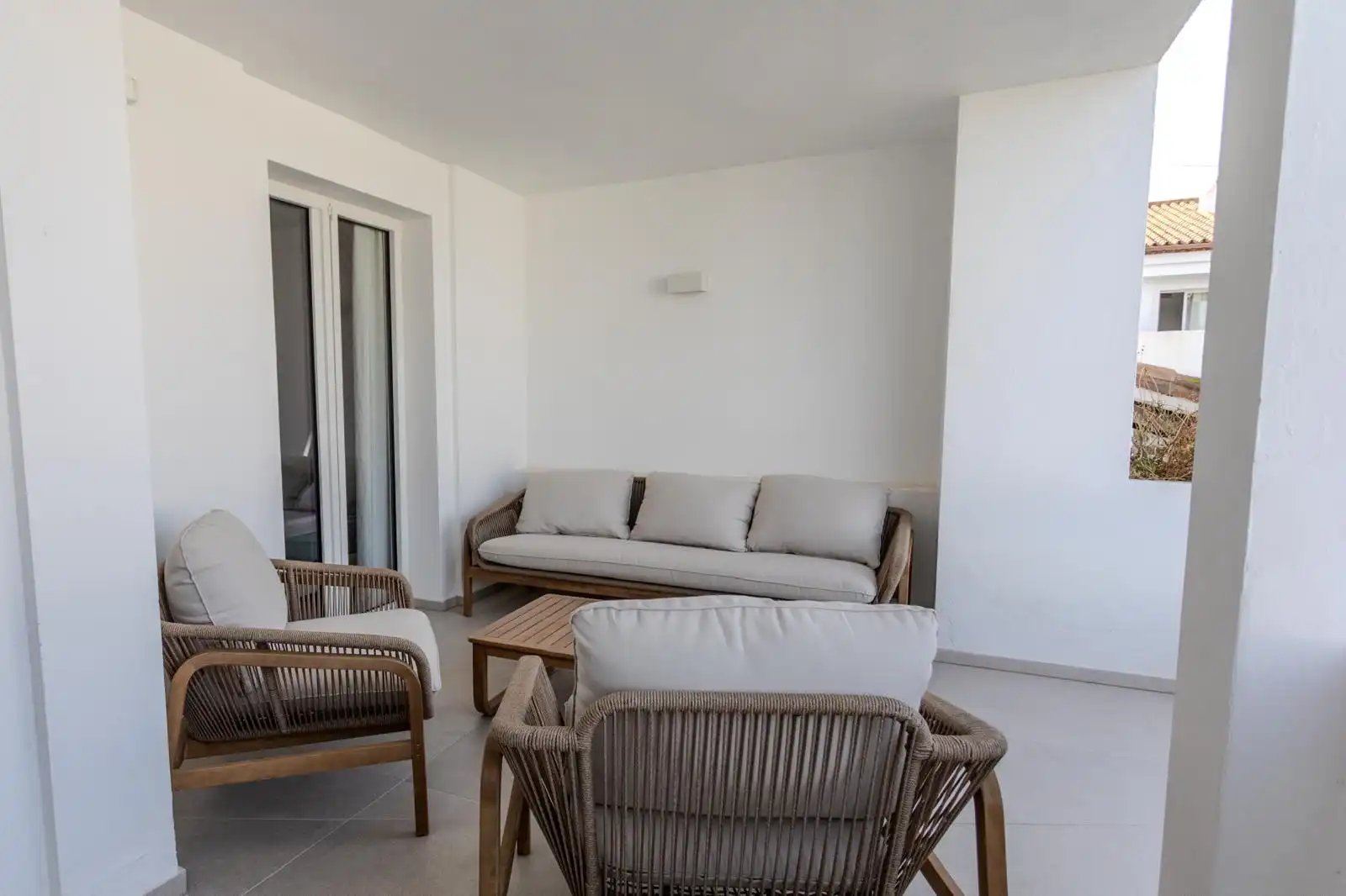 Terraza de Apartamento de alquiler en Estepona con Aire acondicionado, Terraza y Piscina