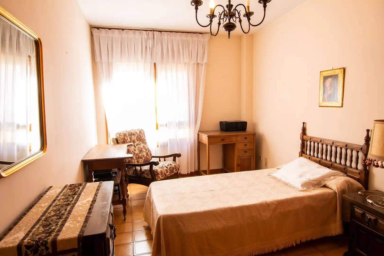 Schlafzimmer von Wohnung zum Verkauf in Caspe mit Klimaanlage und Heizung