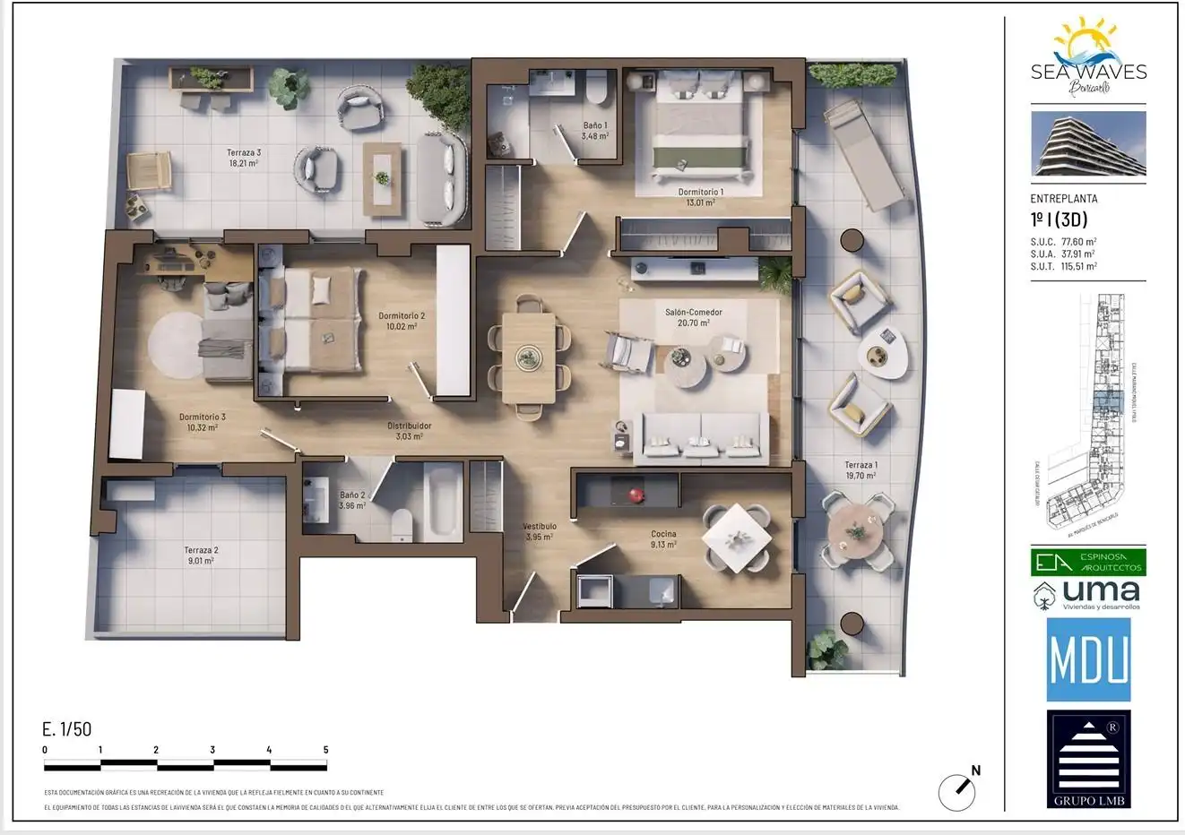 Piso con piscina en venta en Avenida Avinguda del Marquès de Benicarló, imagen 2