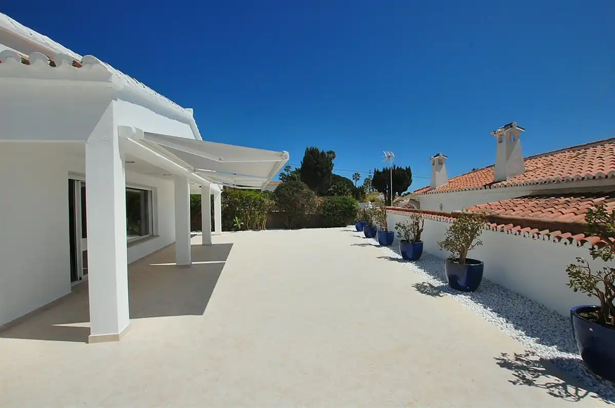 Terrassa de Casa o xalet en venda en Mijas amb Aire condicionat, Jardí privat i Piscina
