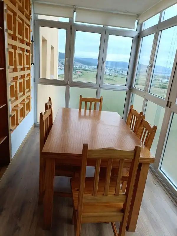 Dining room of Flat for rent in Foz  with Heating, Furnished and Oven