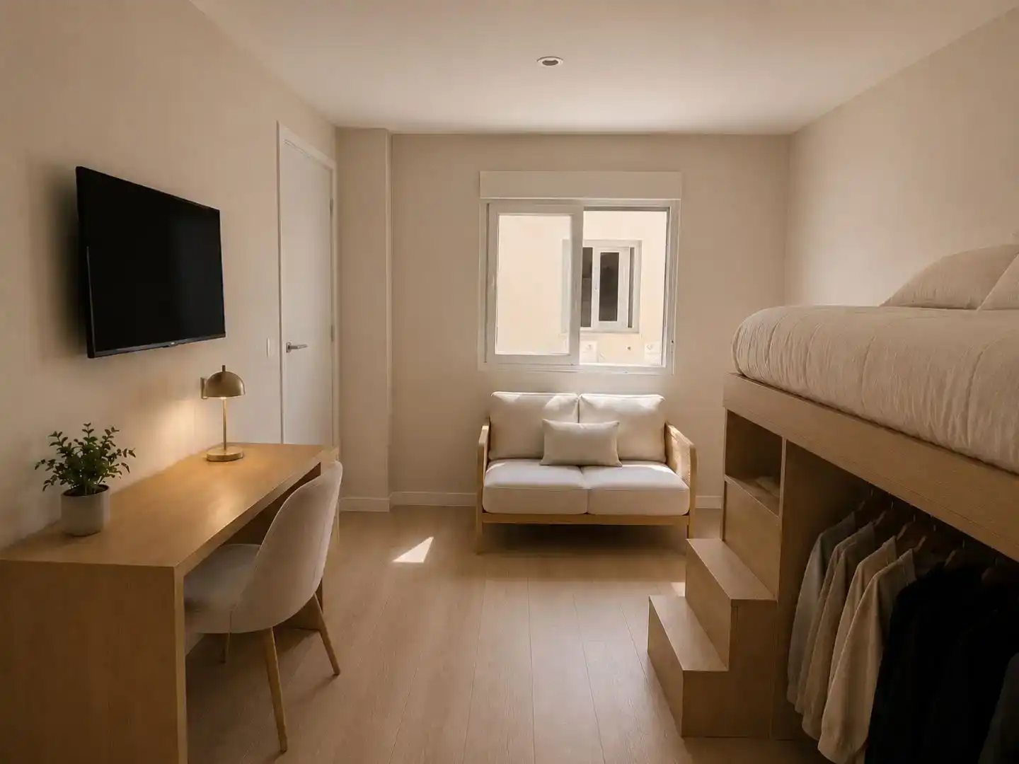 Schlafzimmer von Wohnung zur Miete in Granada mit Klimaanlage und Möbliert