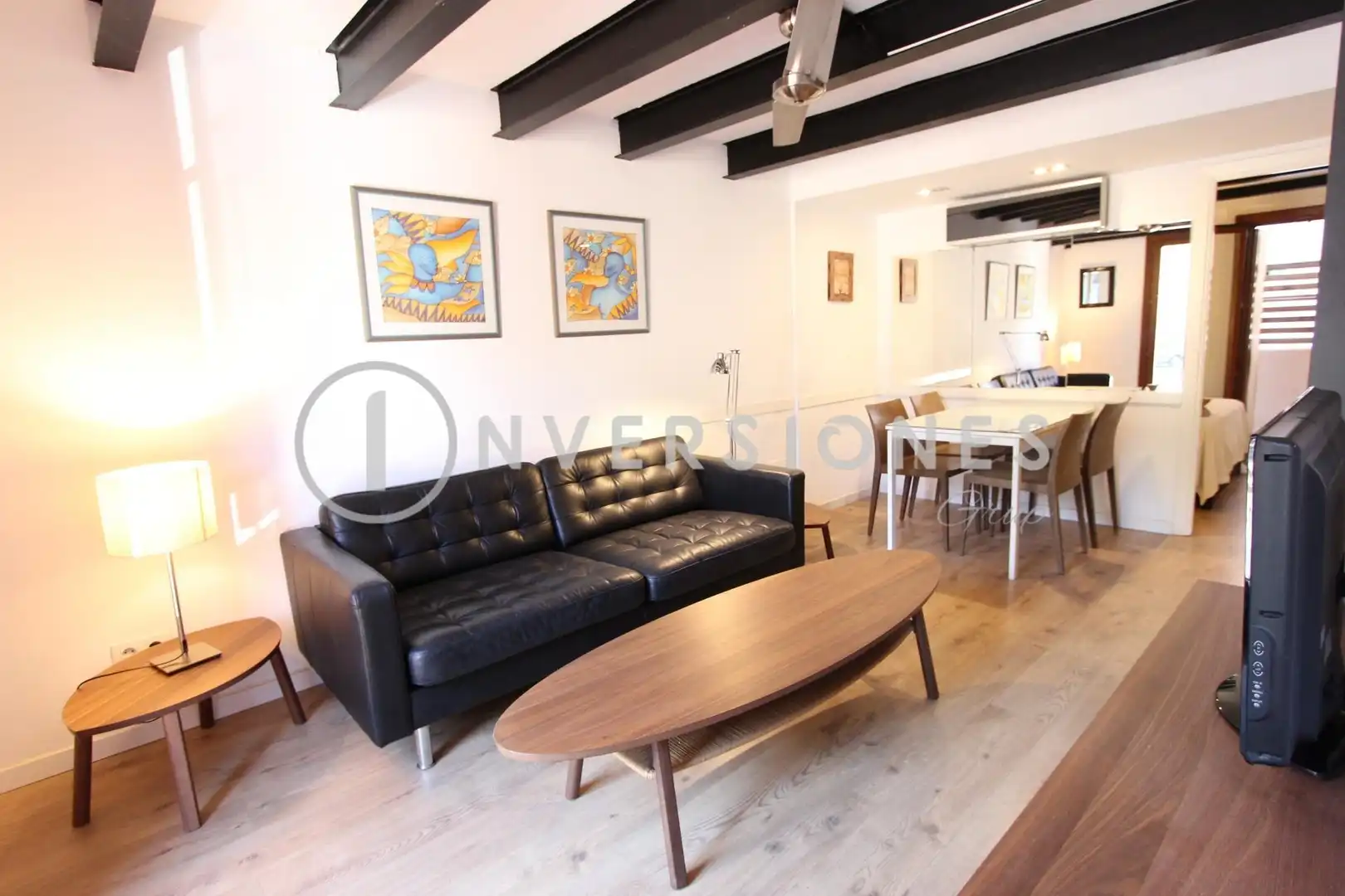 Wohnzimmer von Wohnung zum Verkauf in  Palma de Mallorca mit Klimaanlage, Möbliert und Balkon
