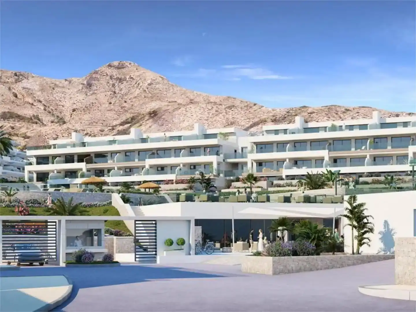 Vista exterior de Dúplex en venda en Finestrat amb Aire condicionat i Piscina