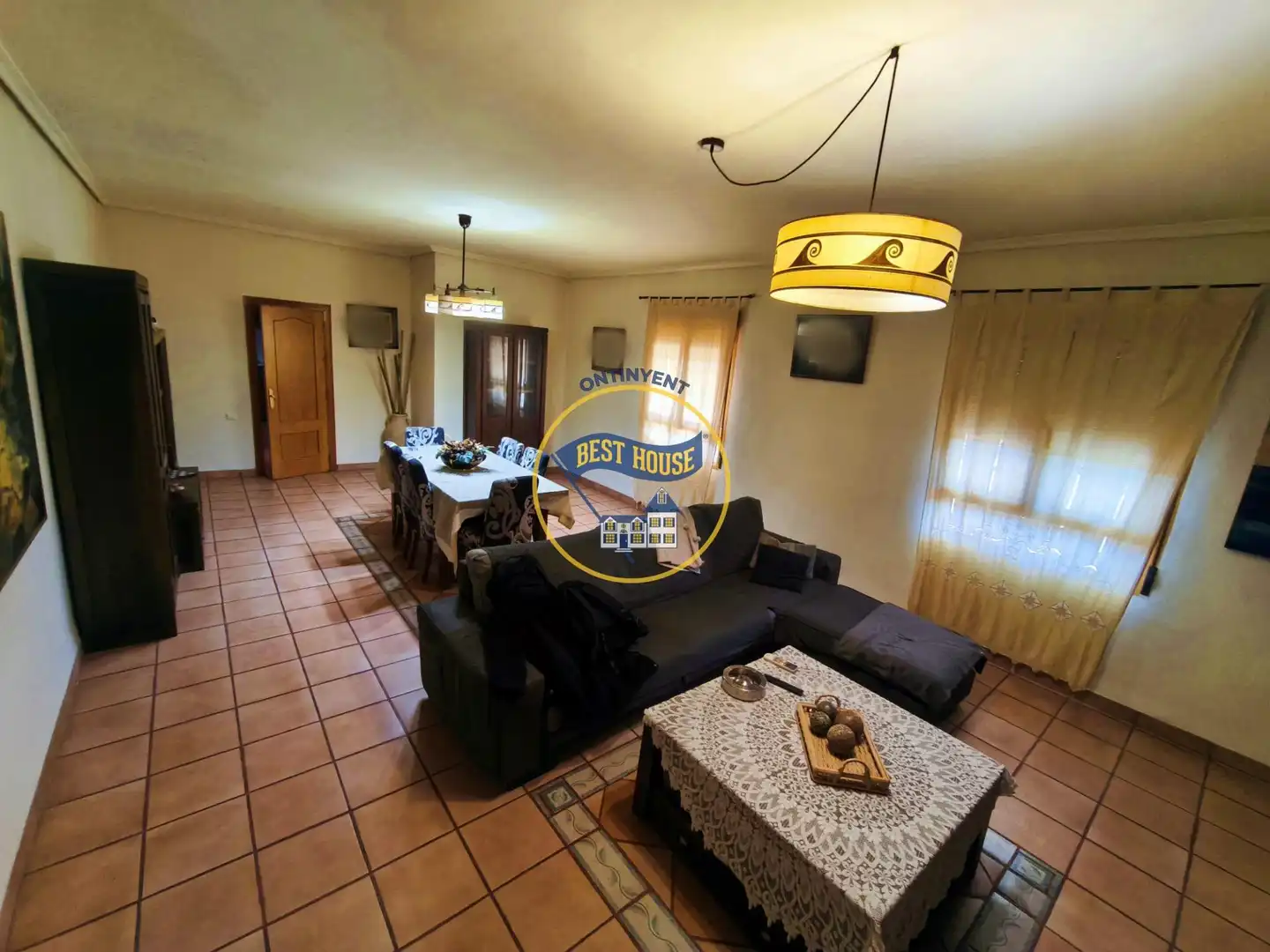 Sala d'estar de Casa o xalet en venda en Ontinyent amb Jardí privat i Piscina