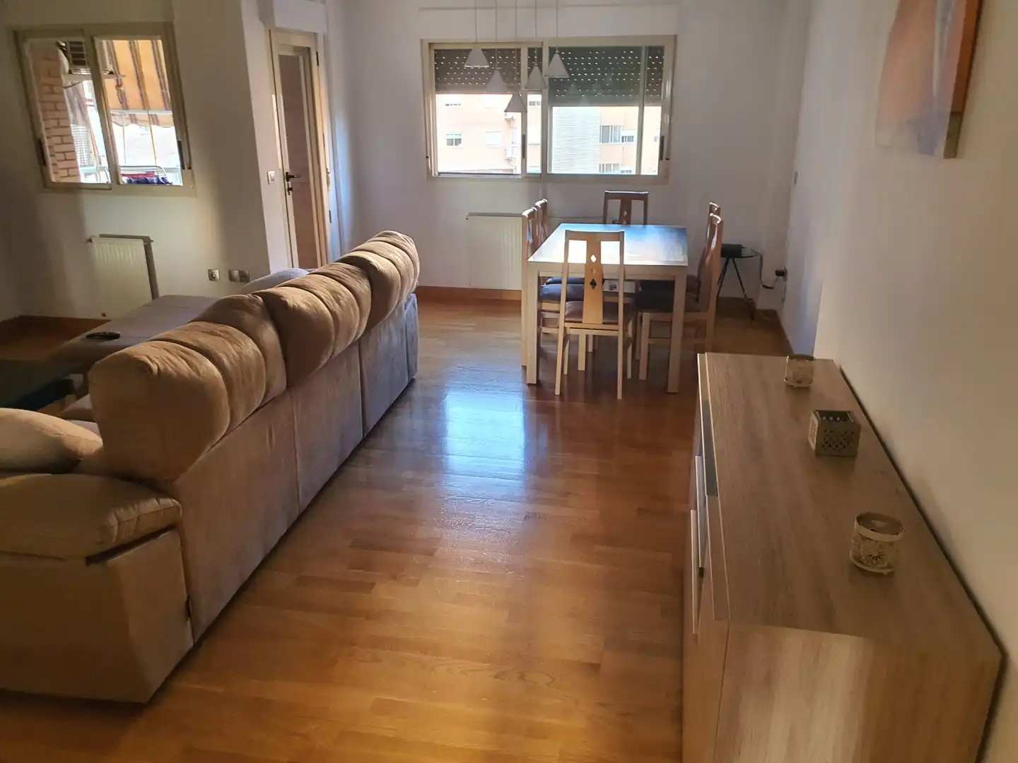 Wohnzimmer von Wohnung zur Miete in Alicante / Alacant mit Klimaanlage, Parkett und Möbliert
