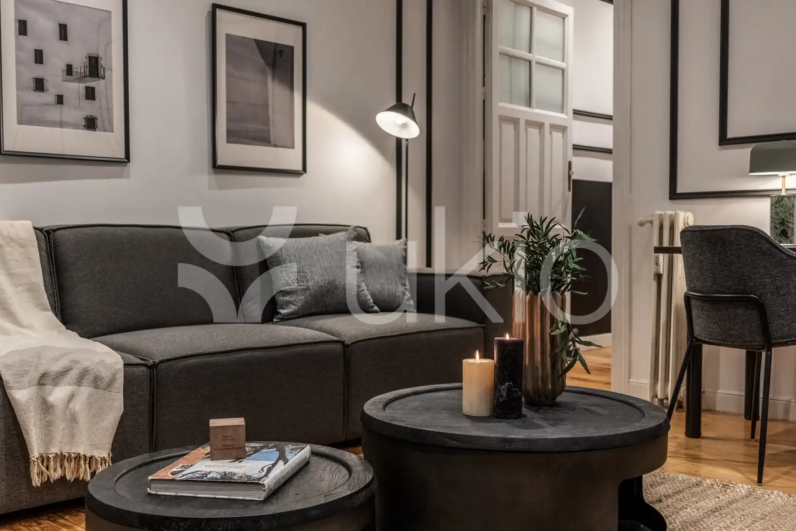Wohnzimmer von Wohnungen zur Miete in Madrid mit Klimaanlage, Heizung und Möbliert