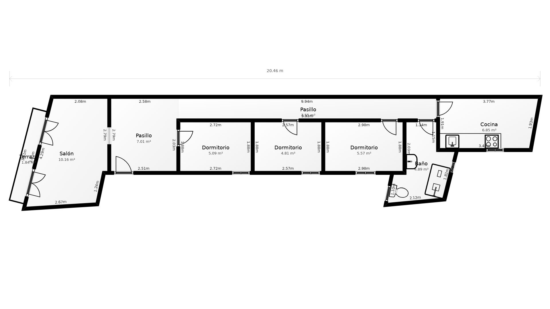 Piso de alquiler en  Madrid Capital con Terraza, Horno y Se aceptan mascotas