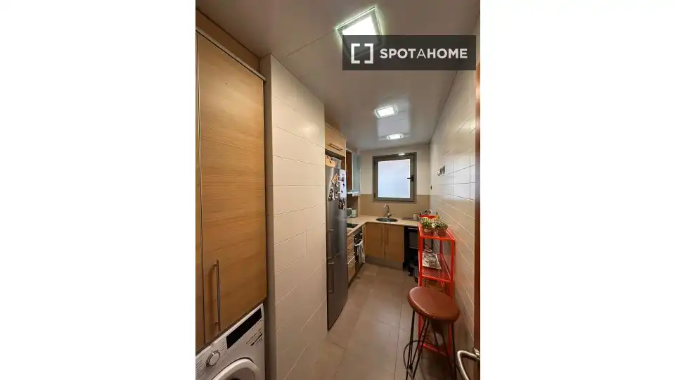 Cocina de Piso de alquiler en Barcelona con Aire acondicionado, Calefacción y Amueblado