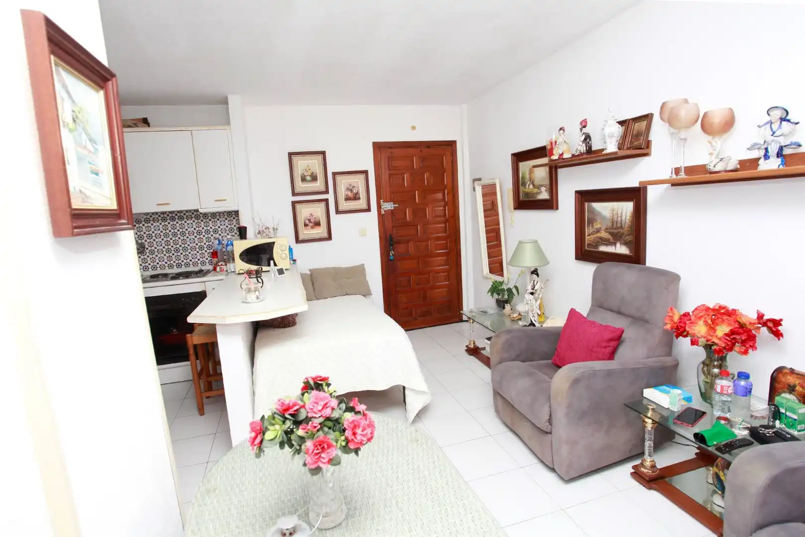Sala de estar de Apartamento en venta en La Manga del Mar Menor con Jardín privado, Terraza y Amueblado