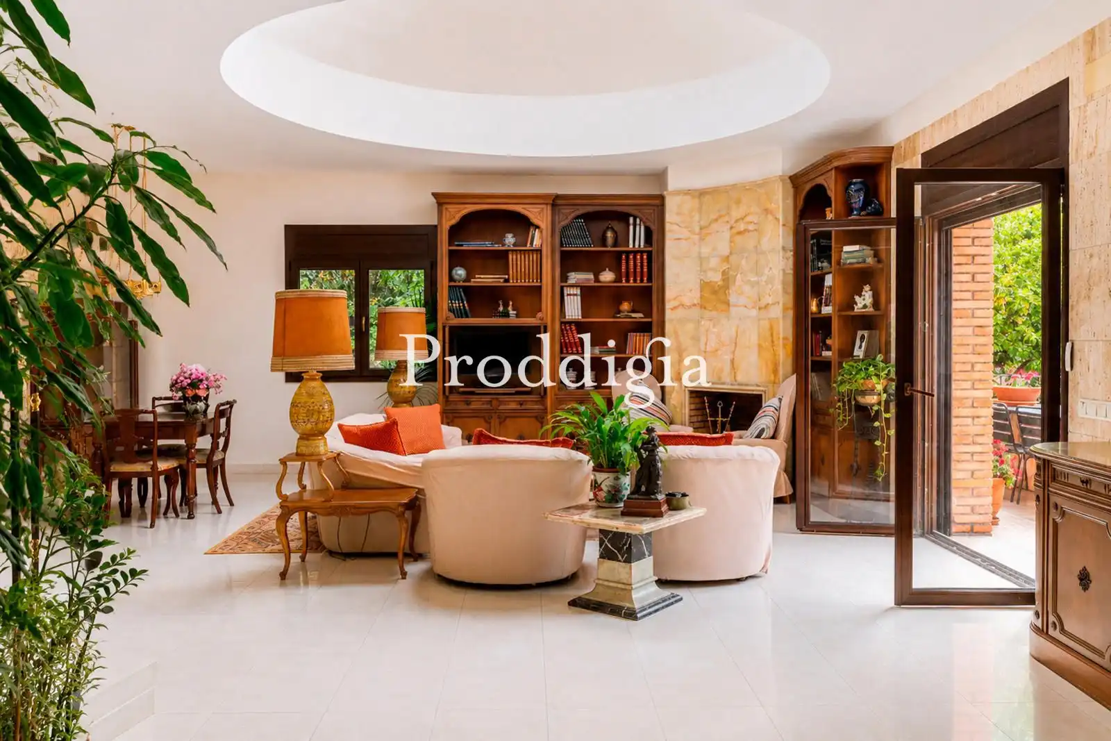 Living room of Houses for rent in Sant Cugat del Vallès  with Air Conditioner, Heating and Terrace