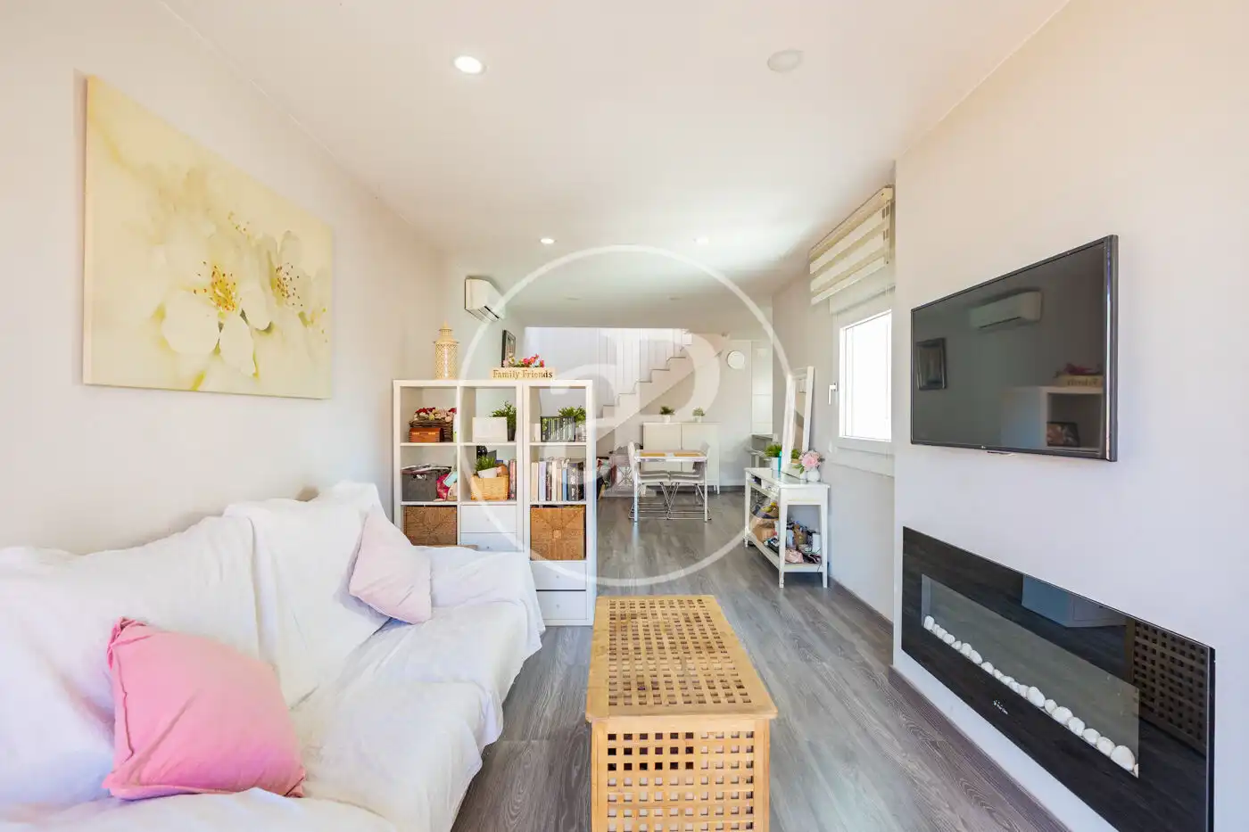 Wohnzimmer von Wohnung zum Verkauf in Barcelona mit Klimaanlage, Heizung und Terrasse
