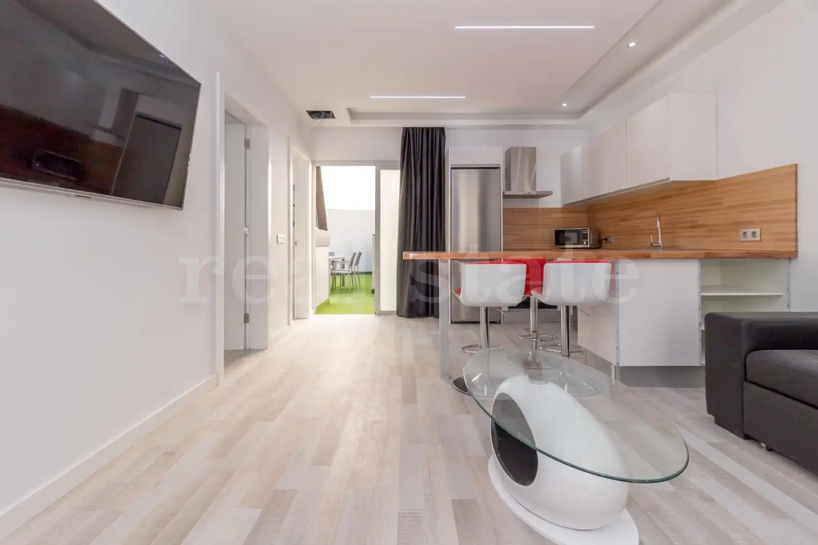 Living room of Attic for rent in Las Palmas de Gran Canaria  with Air Conditioner, Terrace and Furnished