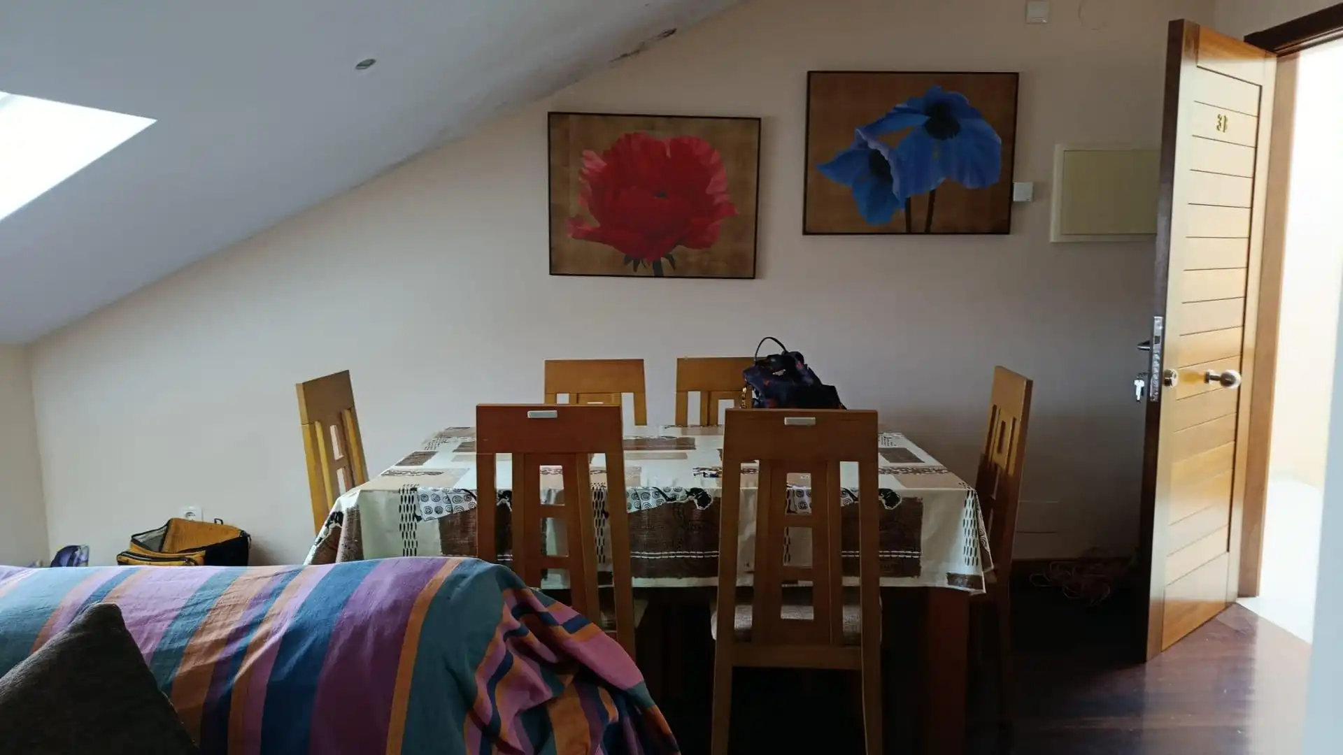 Dining room of Flat for sale in Fisterra  with Parquet flooring and Furnished