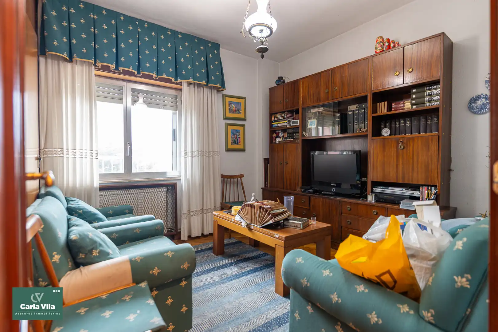 Sala de estar de Piso en venta en Lugo con Calefacción, Jardín privado y Parquet