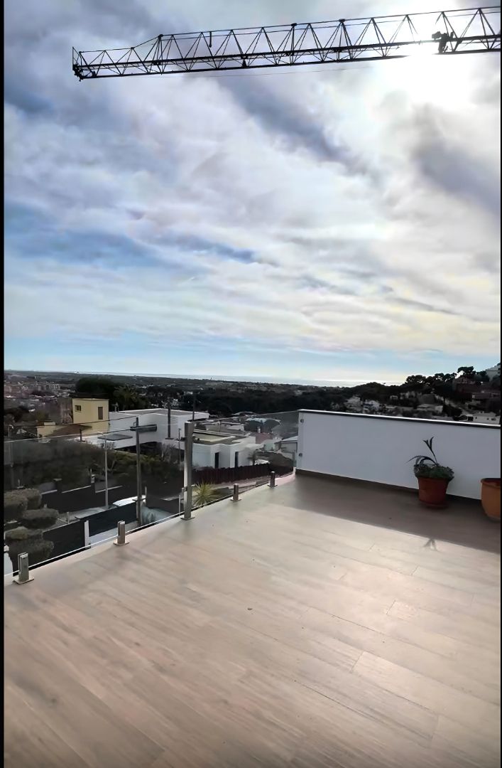 Exterior view of House or chalet to rent in Castelldefels  with Air Conditioner, Heating and Private garden