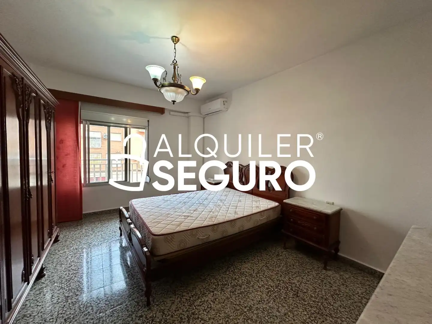 Bedroom of Flat for rent in Valencia  with Air Conditioner and Furnished