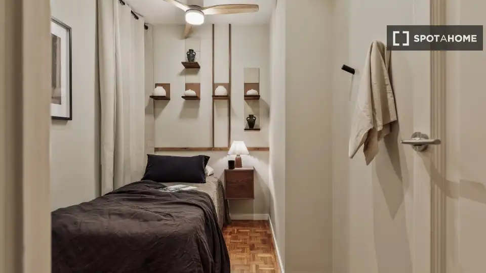Habitación de Piso de alquiler en Barcelona con Aire acondicionado, Calefacción y Amueblado
