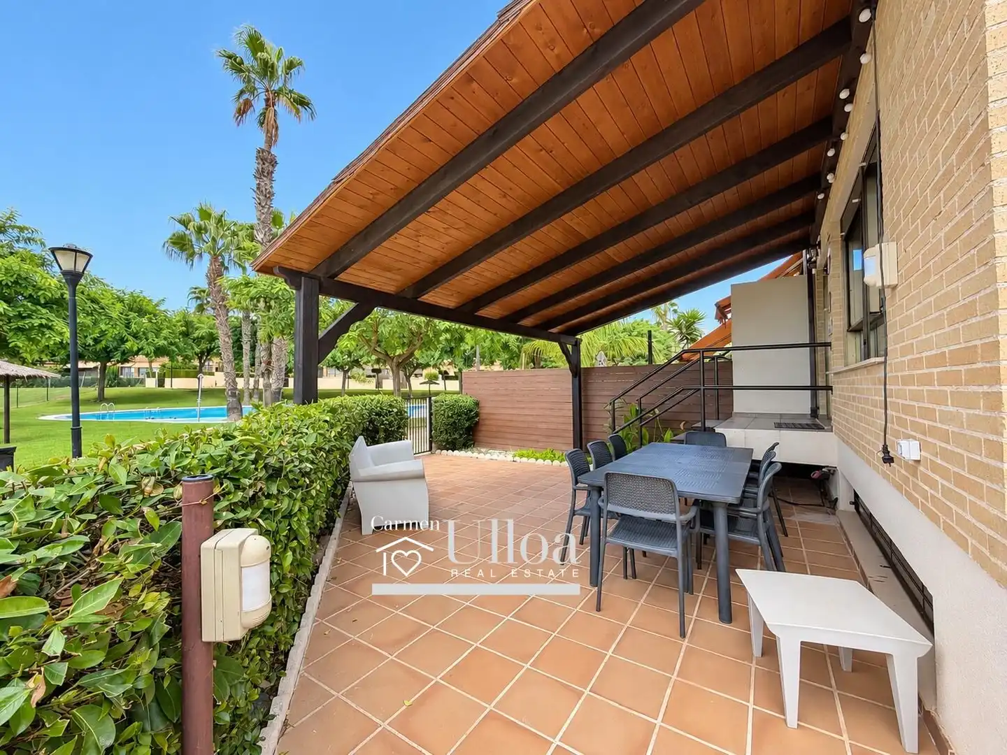 Terraza de Casa o chalet en venta en Alicante / Alacant con Aire acondicionado, Calefacción y Jardín privado