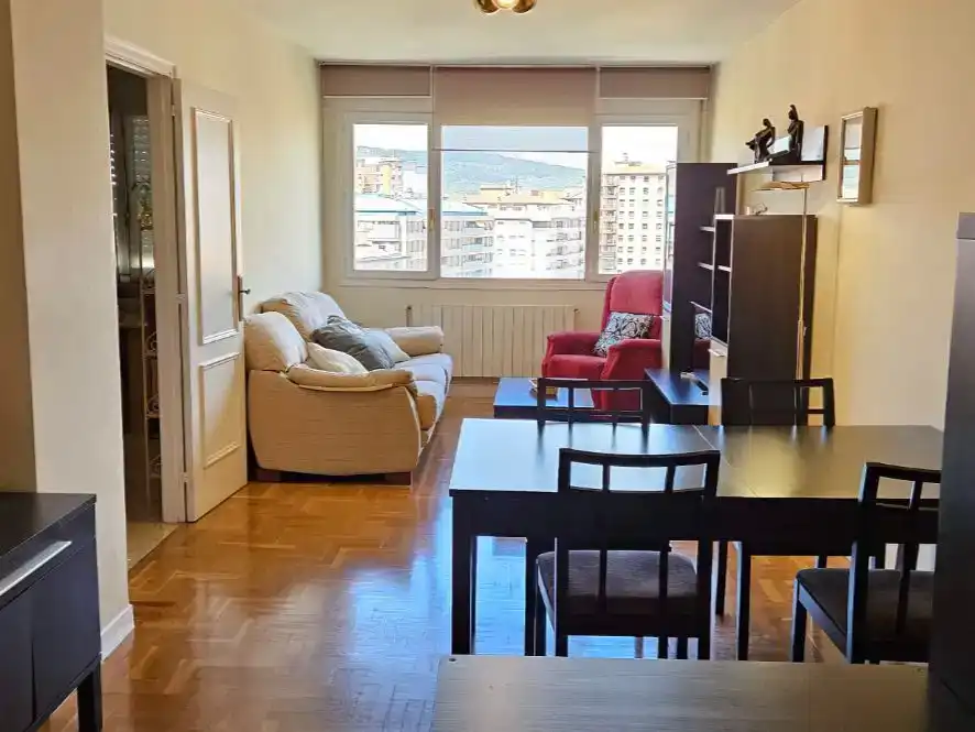 Living room of Flat for rent in  Pamplona / Iruña  with Parquet flooring, Storage room and Furnished