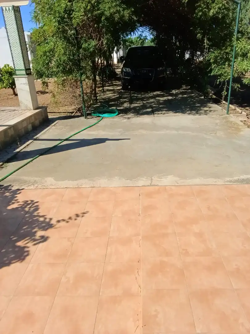 Terraza de Finca rústica en venta en Fuente Álamo de Murcia con Aire acondicionado, Jardín privado y Amueblado