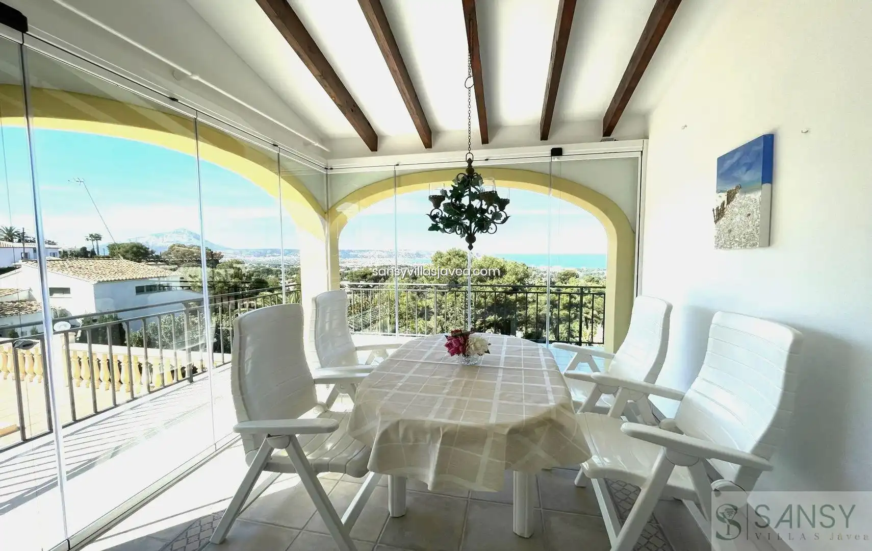 Garden of Houses for sale in Jávea / Xàbia  with Air Conditioner and Storage room