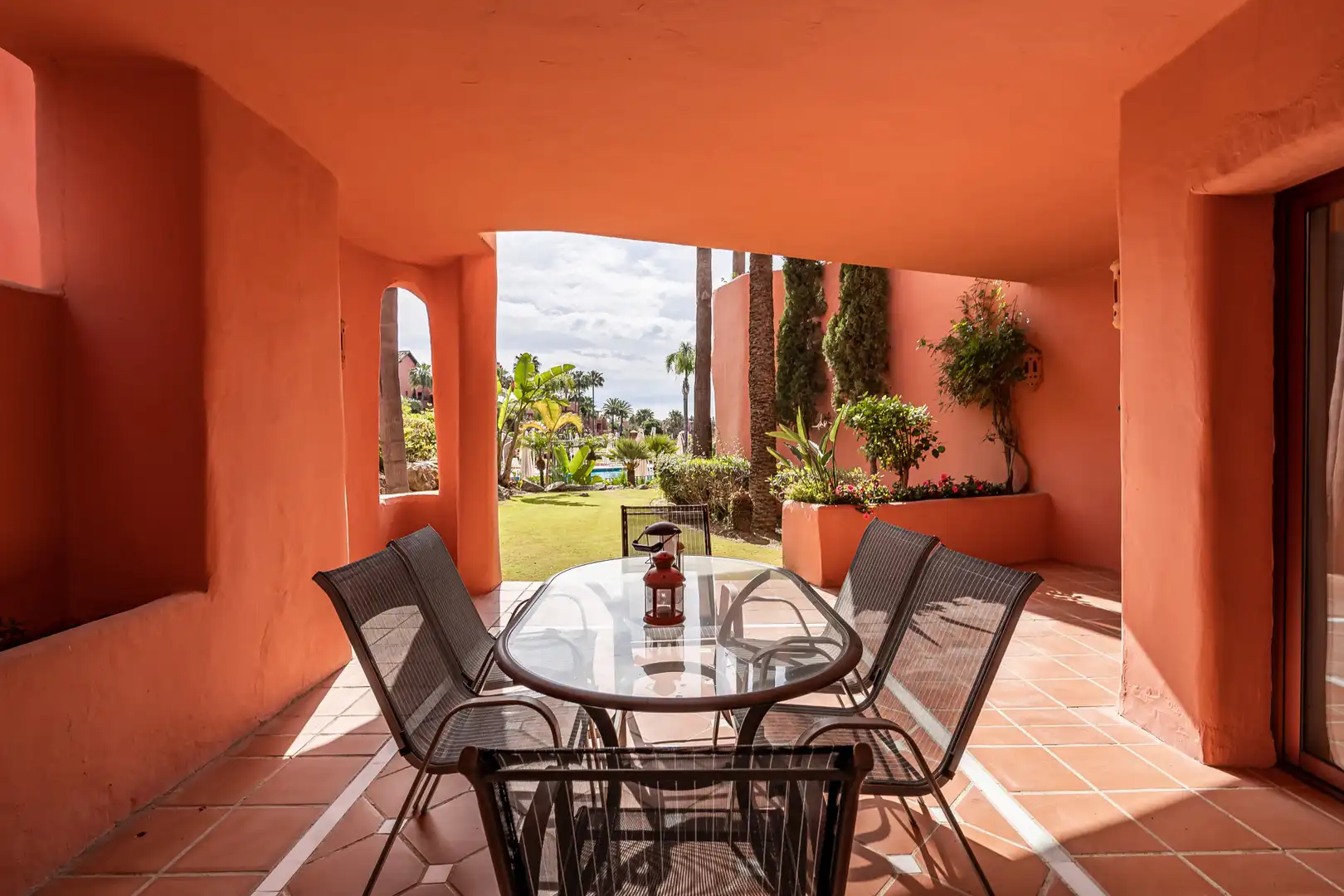 Terraza de Planta baja de alquiler en Estepona con Aire acondicionado, Terraza y Piscina