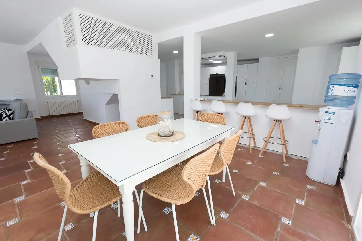 Comedor de Casa o chalet de alquiler en Sanlúcar de Barrameda con Aire acondicionado, Jardín privado y Terraza