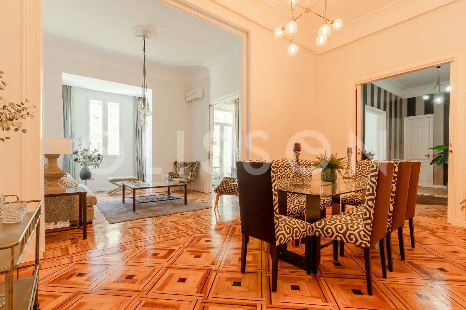Wohnzimmer von Wohnung zur Miete in Madrid mit Klimaanlage, Heizung und Möbliert