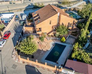 Exterior view of Single-family semi-detached for sale in El Álamo  with Air Conditioner, Terrace and Swimming Pool