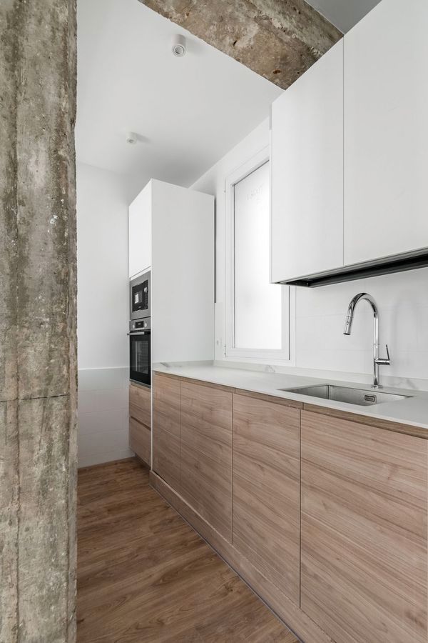 Kitchen of Flat for sale in  Madrid Capital  with Air Conditioner, Heating and Terrace