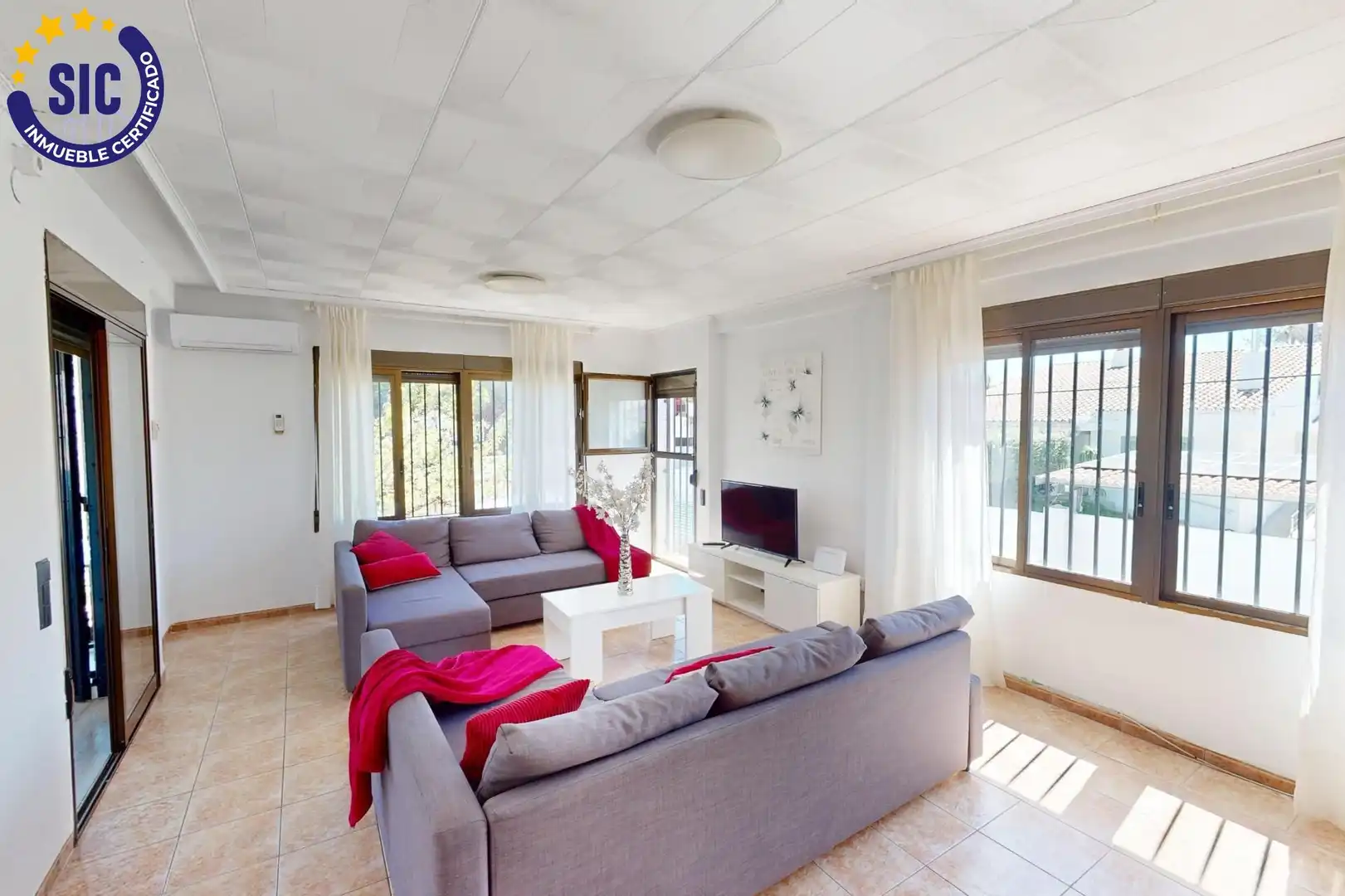 Sala de estar de Casa o chalet en venta en Benicasim / Benicàssim con Aire acondicionado, Jardín privado y Terraza