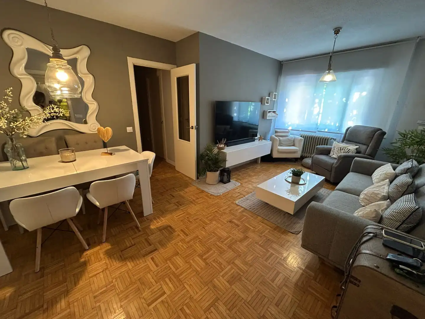 Sala d'estar de Pis en venda en Mejorada del Campo amb Aire condicionat, Calefacció i Parquet