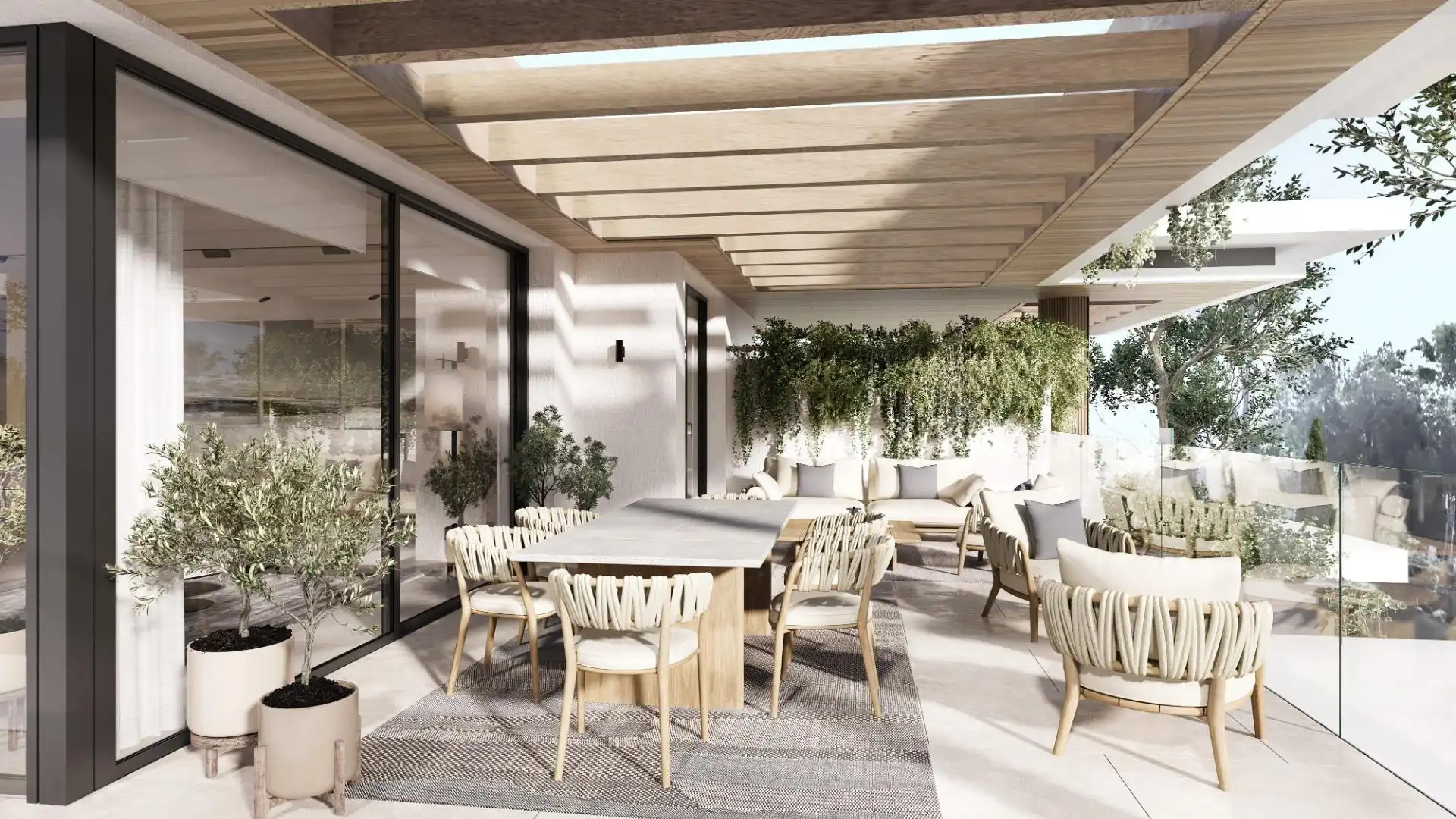 Terrace of Apartments for sale in Estepona  with Air Conditioner, Heating and Private garden