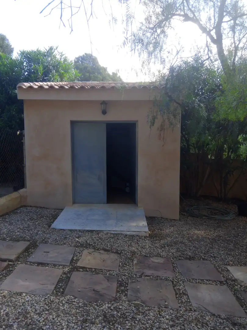Vista exterior de Casa o xalet en venda en Tibi amb Aire condicionat, Jardí privat i Parquet