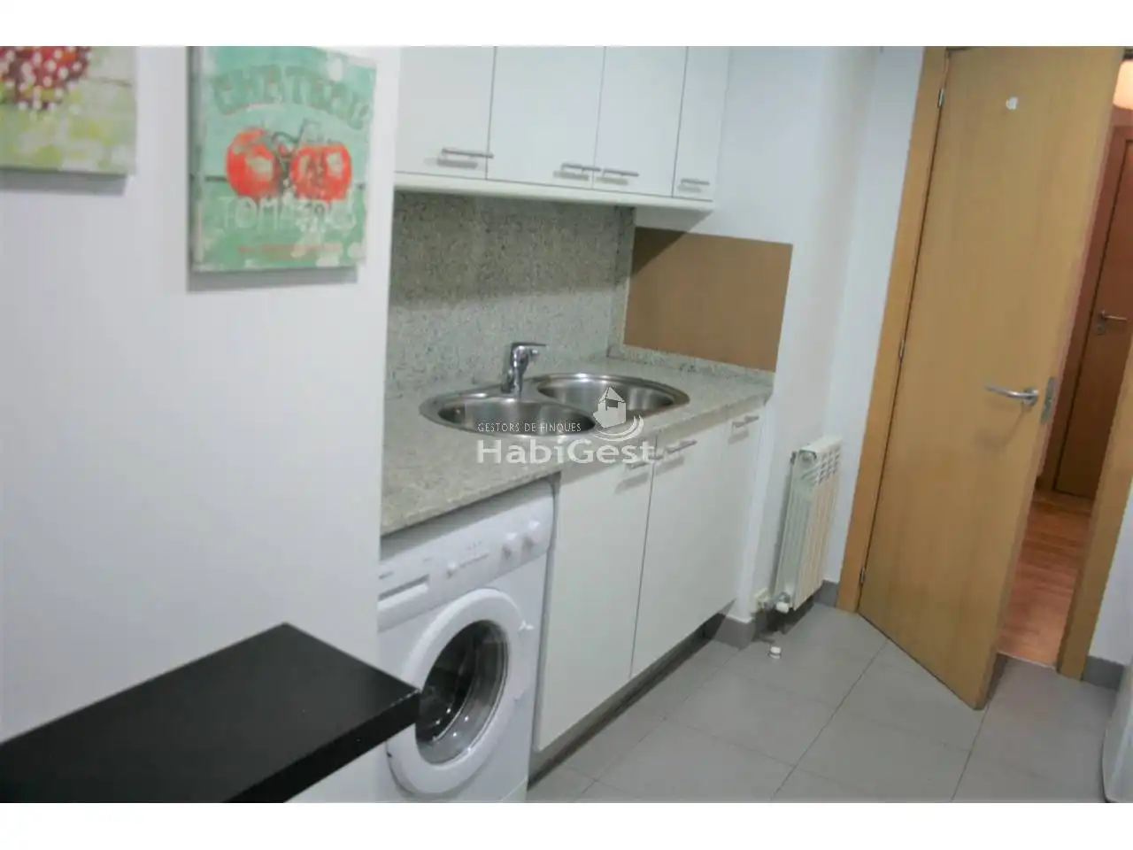 Küche von Wohnung zum Verkauf in Girona mit Heizung, Möbliert und Balkon