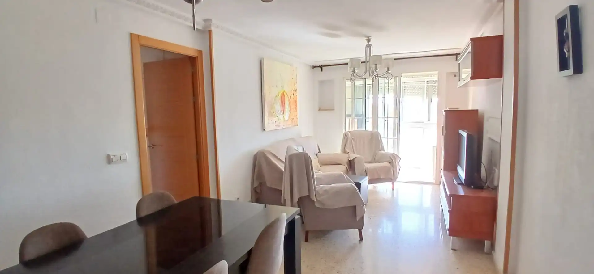 Sala de estar de Piso de alquiler en Sevilla con Aire acondicionado, Amueblado y Lavadora