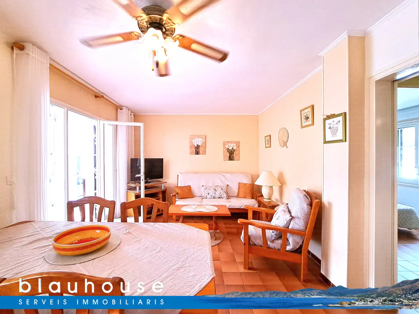 Sala de estar de Apartamento en venta en Llançà con Terraza