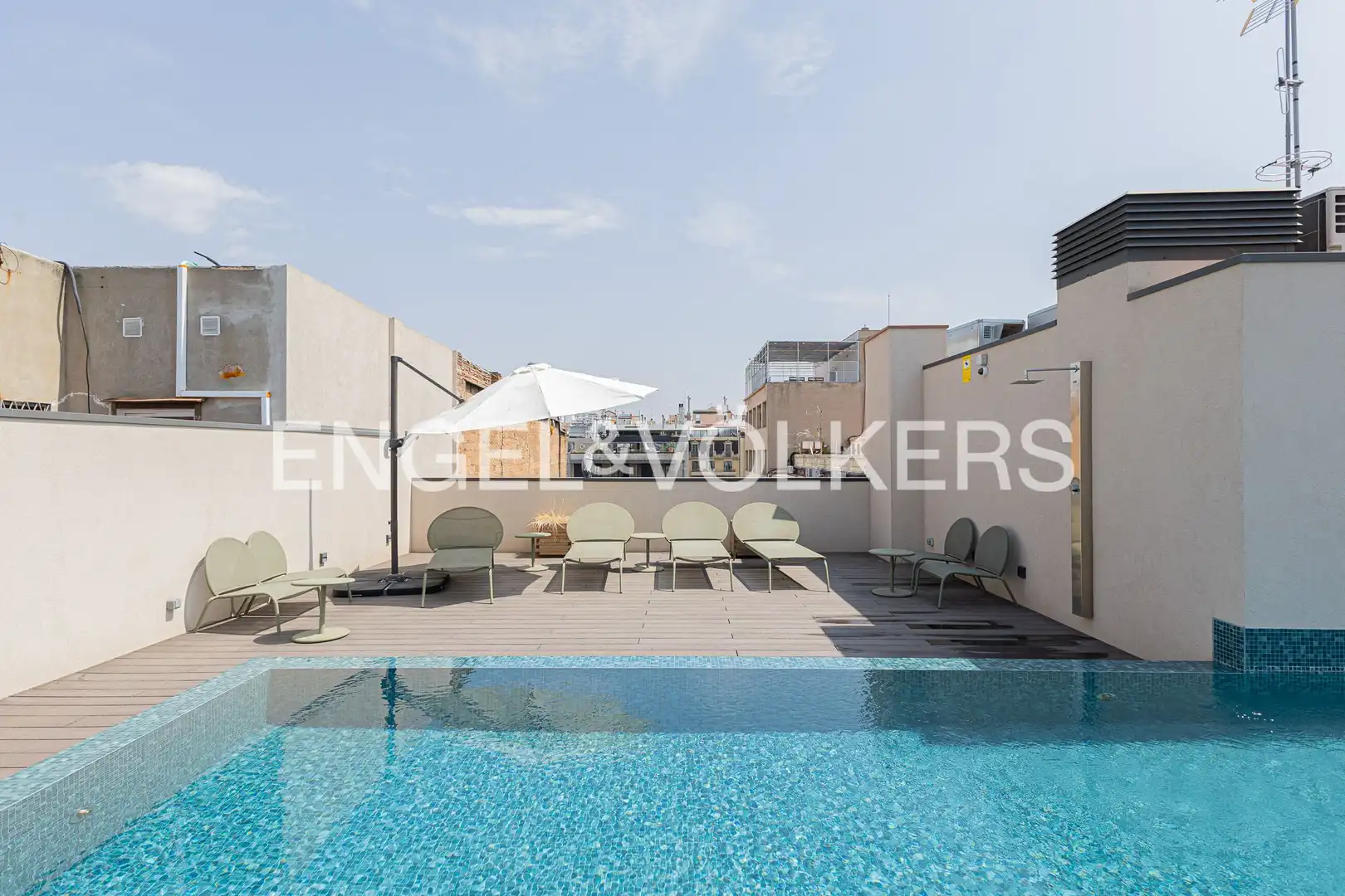 Terrace of Flat for rent in Barcelona  with Air Conditioner, Heating and Parquet flooring
