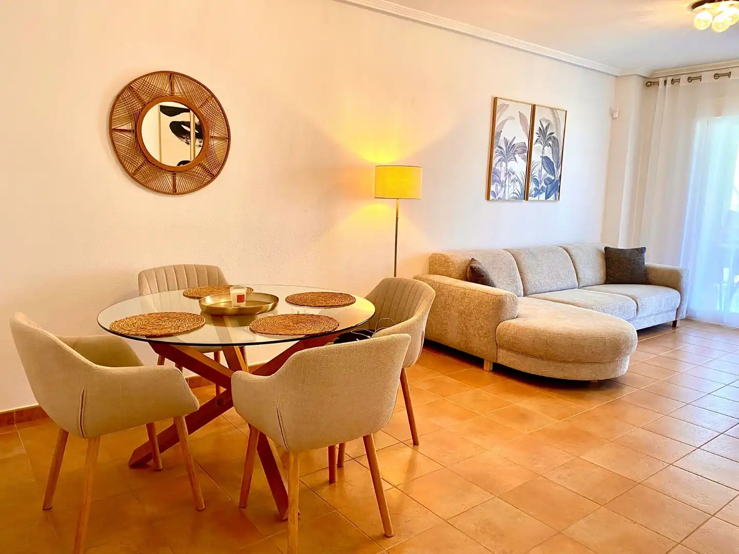 Wohnzimmer von Dachboden zur Miete in El Campello mit Klimaanlage, Heizung und Terrasse
