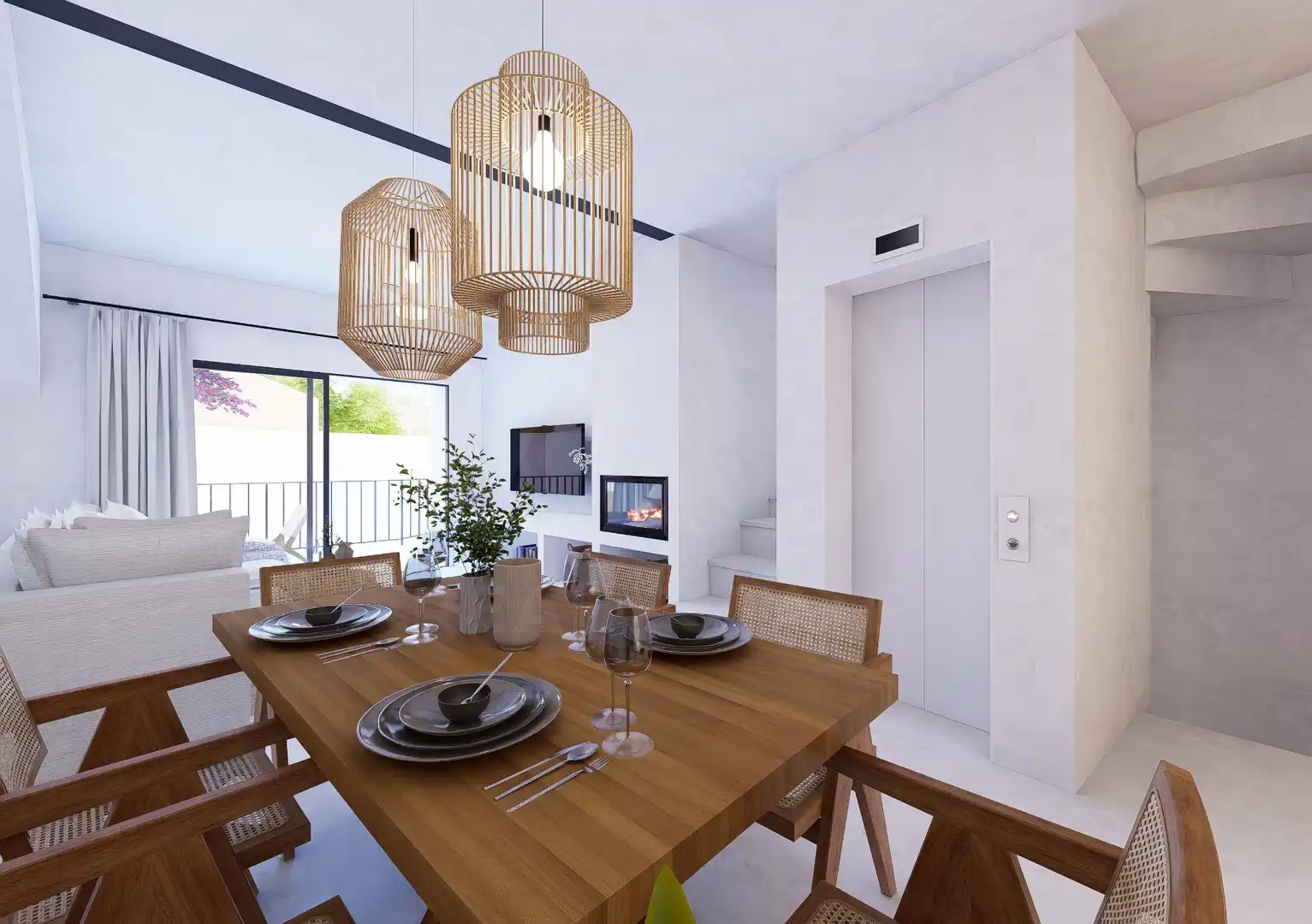 Dining room of Country homes for sale in Pego  with Air Conditioner, Heating and Terrace