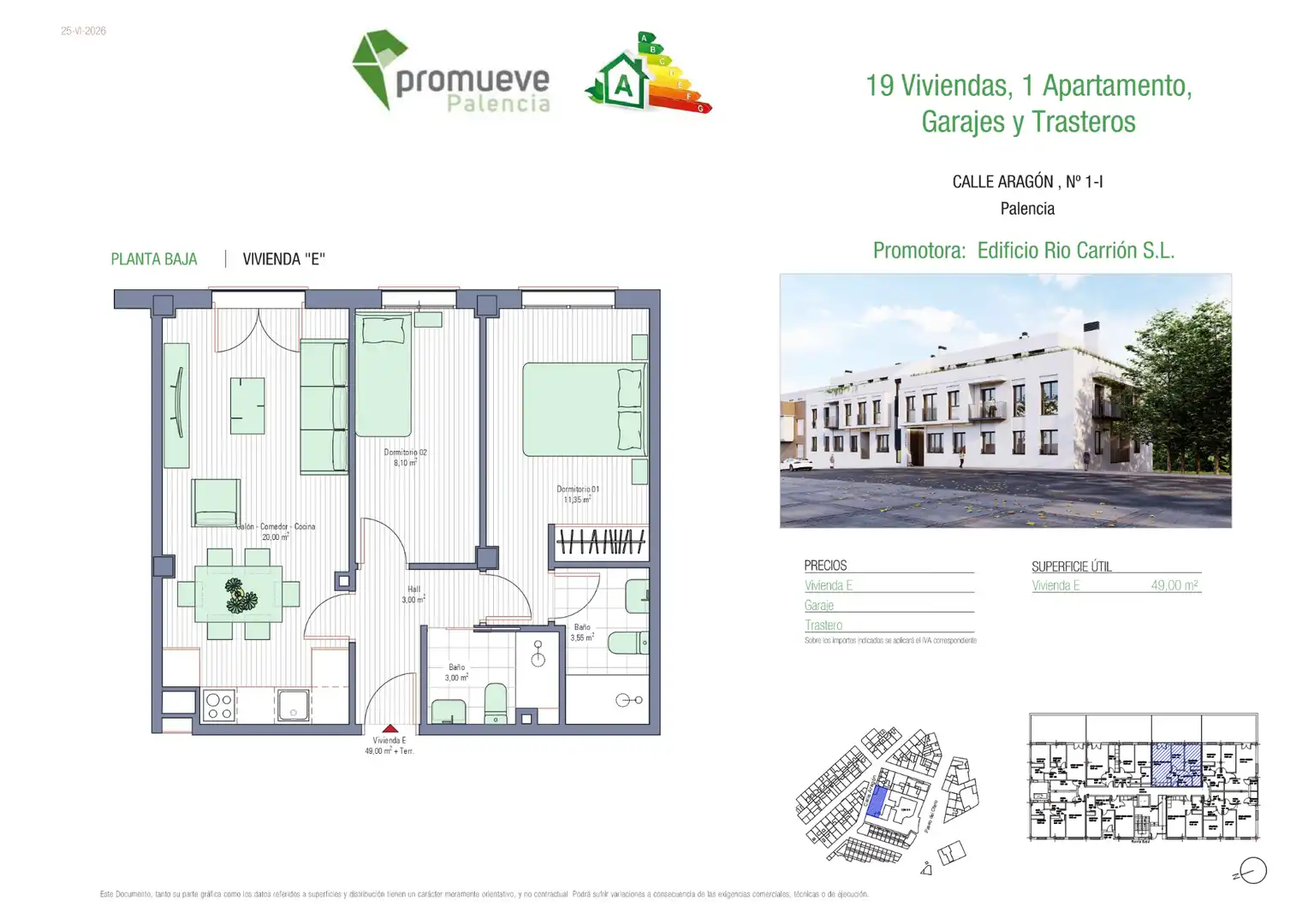 Apartament amb ascensor en venda a Paseo del Otero 65, imagen 2